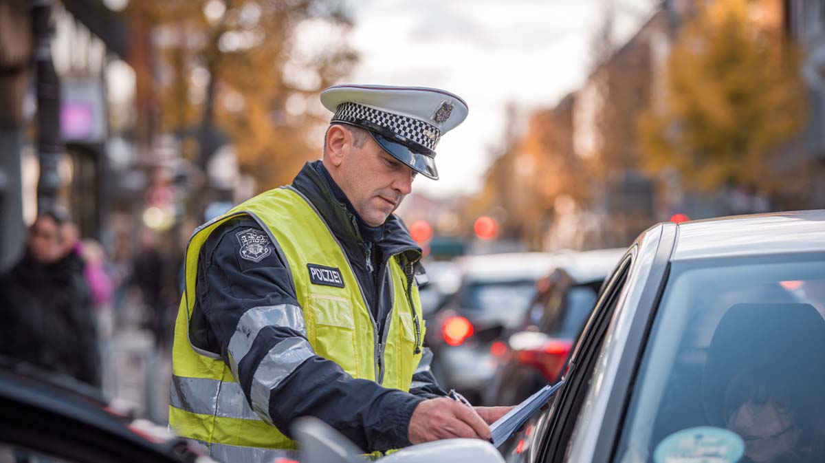 polizei-kontrolle-cannabis-thc-berlin-morgen-autofahrer-fuehrerschein-rezept-polizist-prueft-autotuer