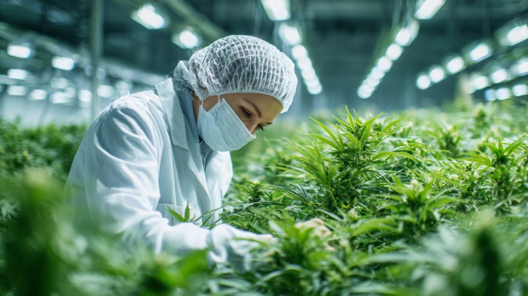 cannabis-hersteller-plantage-doku-foto-schadlinge-check-pruefen-frau